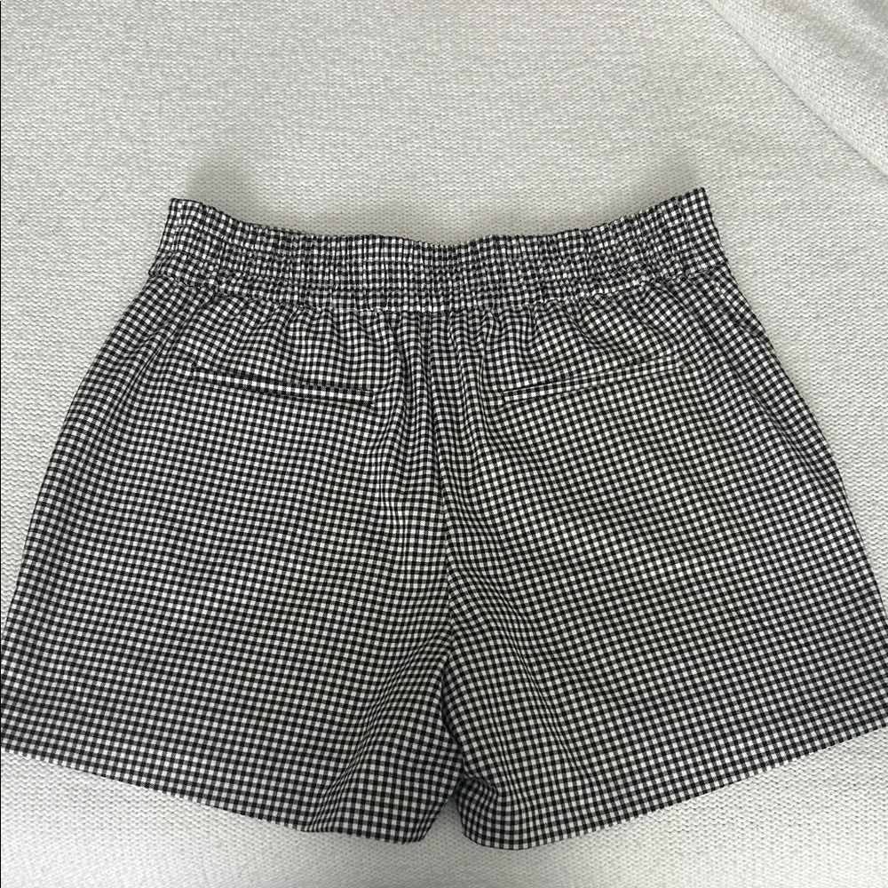 Rachel Zoe Black and White Gingham High Waist Shorts - Picture 3 of 3